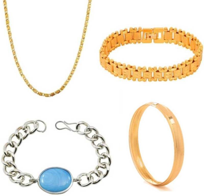 Brass, Stainless Steel Gold, Silver Jewel Set  (Pack of 1)