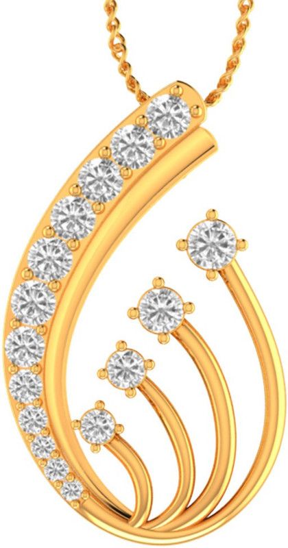 Zeya 18K (750) Prairie Yellow Gold Pendant For Women 18kt Yellow Gold Pendant