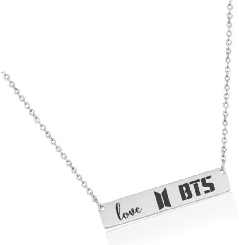 BTS LOVE PLATE WITH LOGO FOR BTS LOVERS Silver Stainless Steel