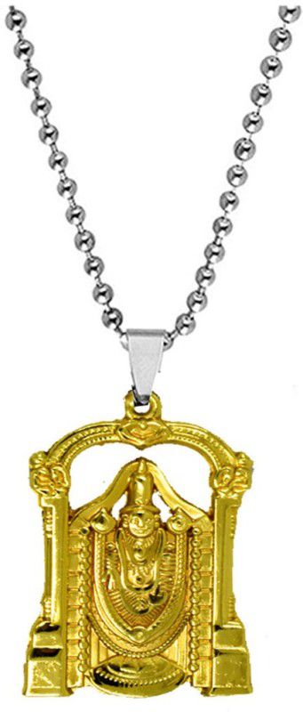 Lord Tirupati Balaji Venkateshwara Gold Religious Pendent For Men,Women Rhodium Metal Pendant