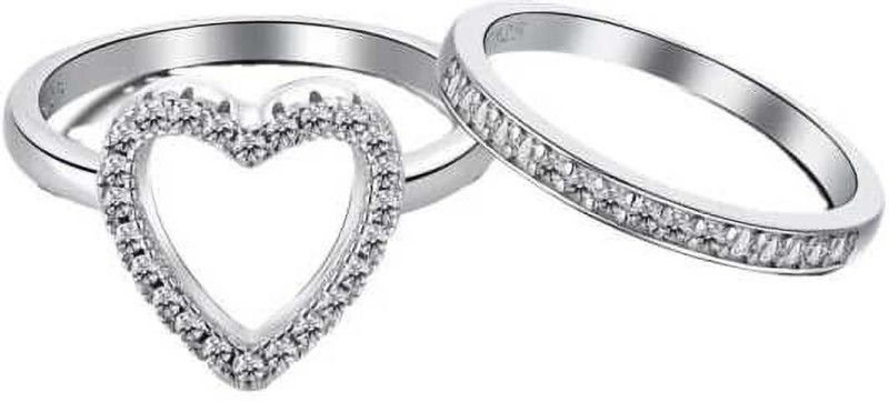 Crystal Zircon Diamond Women Charm 925 Silver Ring Silver Diamond Ring