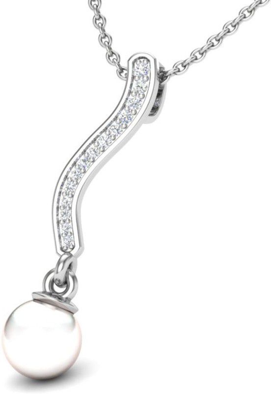 Kataria Jewellers The Elgar BIS Hallmarked 14kt Diamond White Gold Pendant
