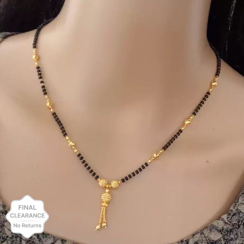 jewellery stylish golden women pride black bead Alloy Mangalsutra
