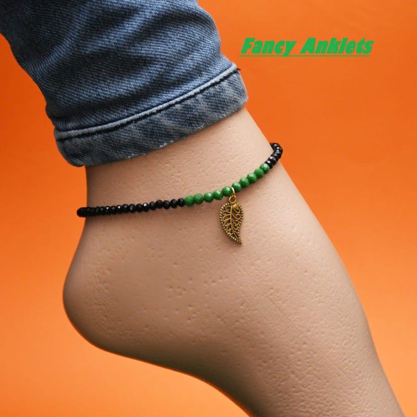 CozyFox black and green anklet Alloy Anklet