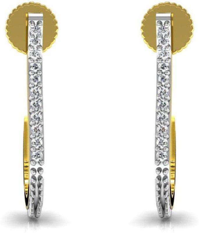 avsar Pornima Yellow Gold 18kt Diamond Stud Earring
