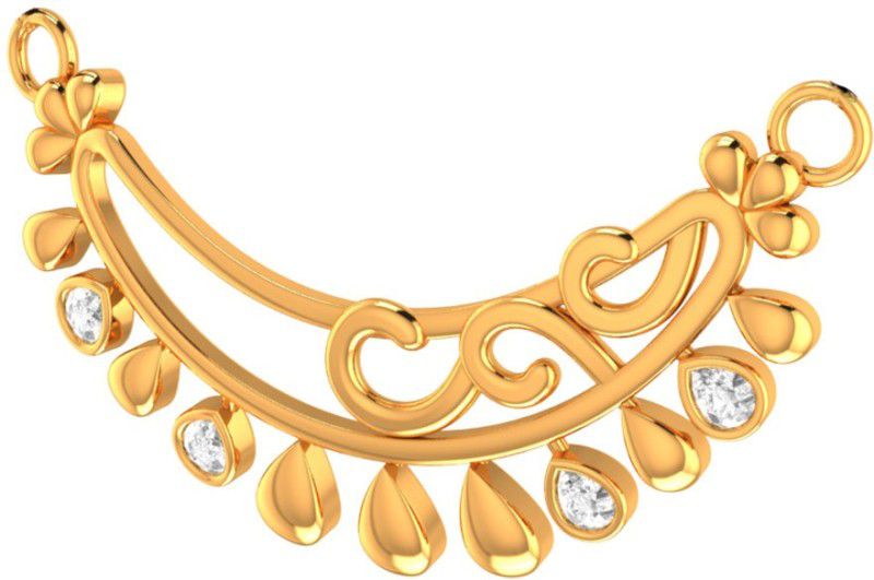 Zeya 18K (750) Regal Curve Yellow Gold Necklace For Women 18kt Yellow Gold Pendant