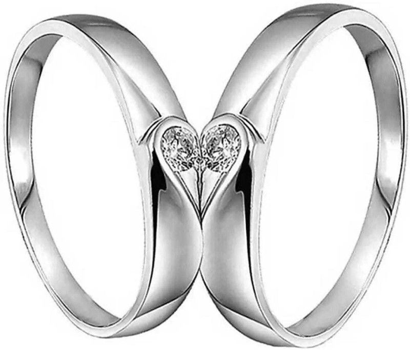 Stainless Steel, Sterling Silver Ring Set