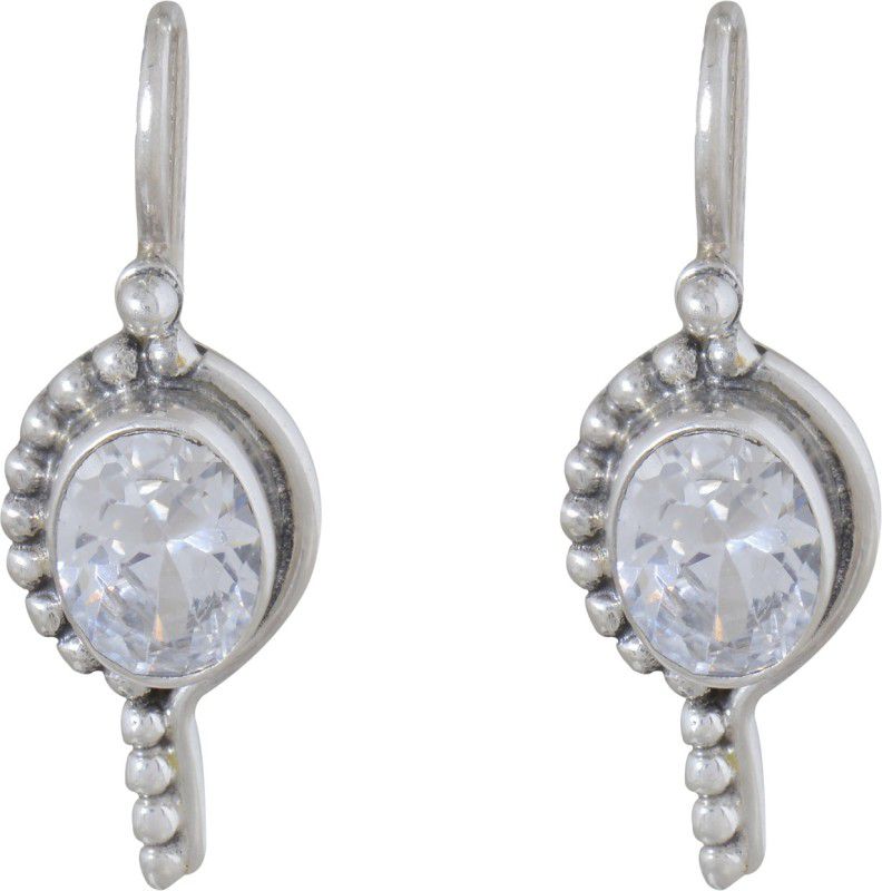Silverwala 925-92.5 Sterling Silver Cubic Zirconia Stone Earring Cubic Zirconia Sterling Silver Drops & Danglers