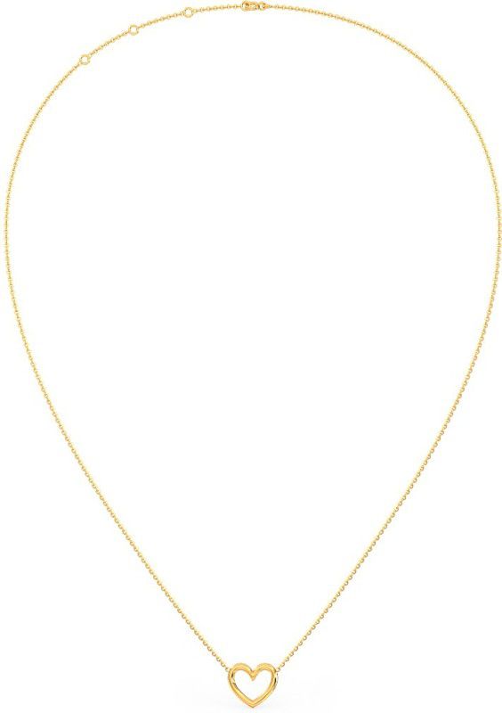 Candere by Kalyan Jewellers 18K (750) Yellow Gold & Pendant With Chain for Women 18kt Yellow Gold Pendant