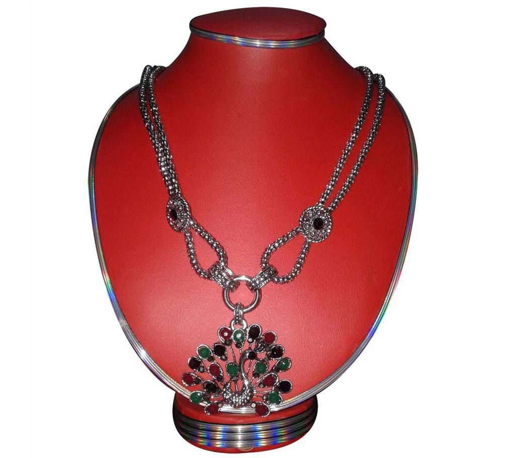 Peacock Shaped Multi color Stone setting Pendant