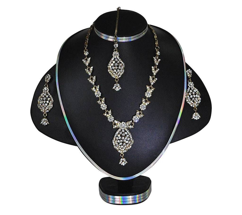 Indian stone setting jewelry set 