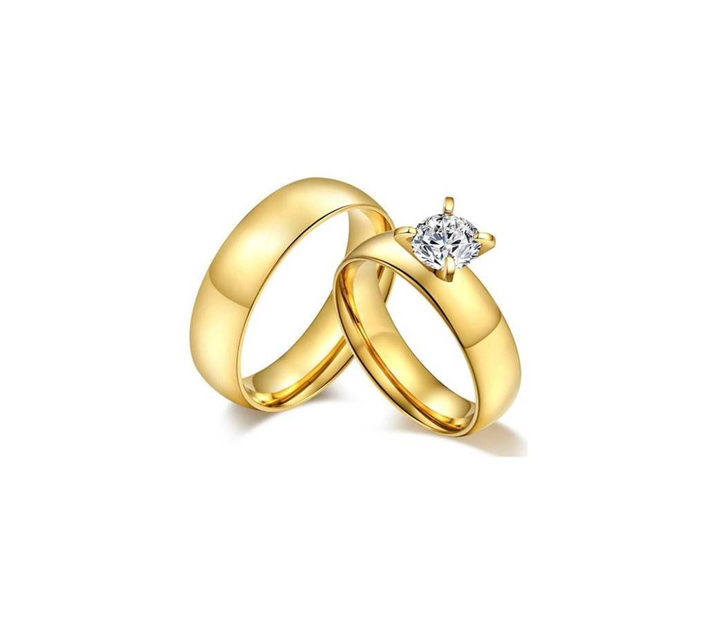 Gold Plated Finger Ring Couple