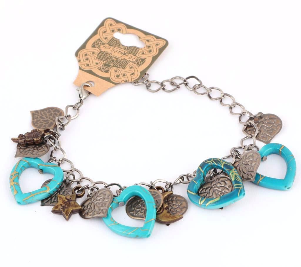 Leaf and Heart Shaped Bracelet