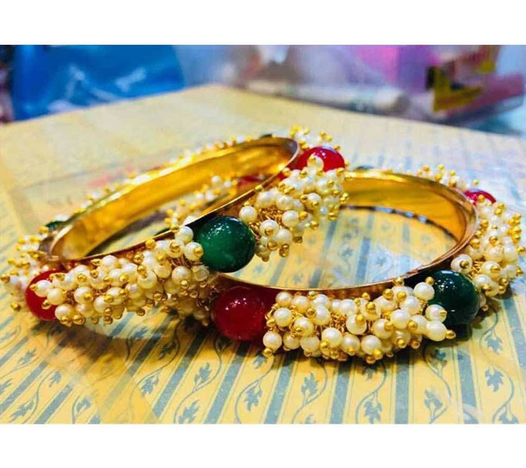 Multicolour pearl bangle