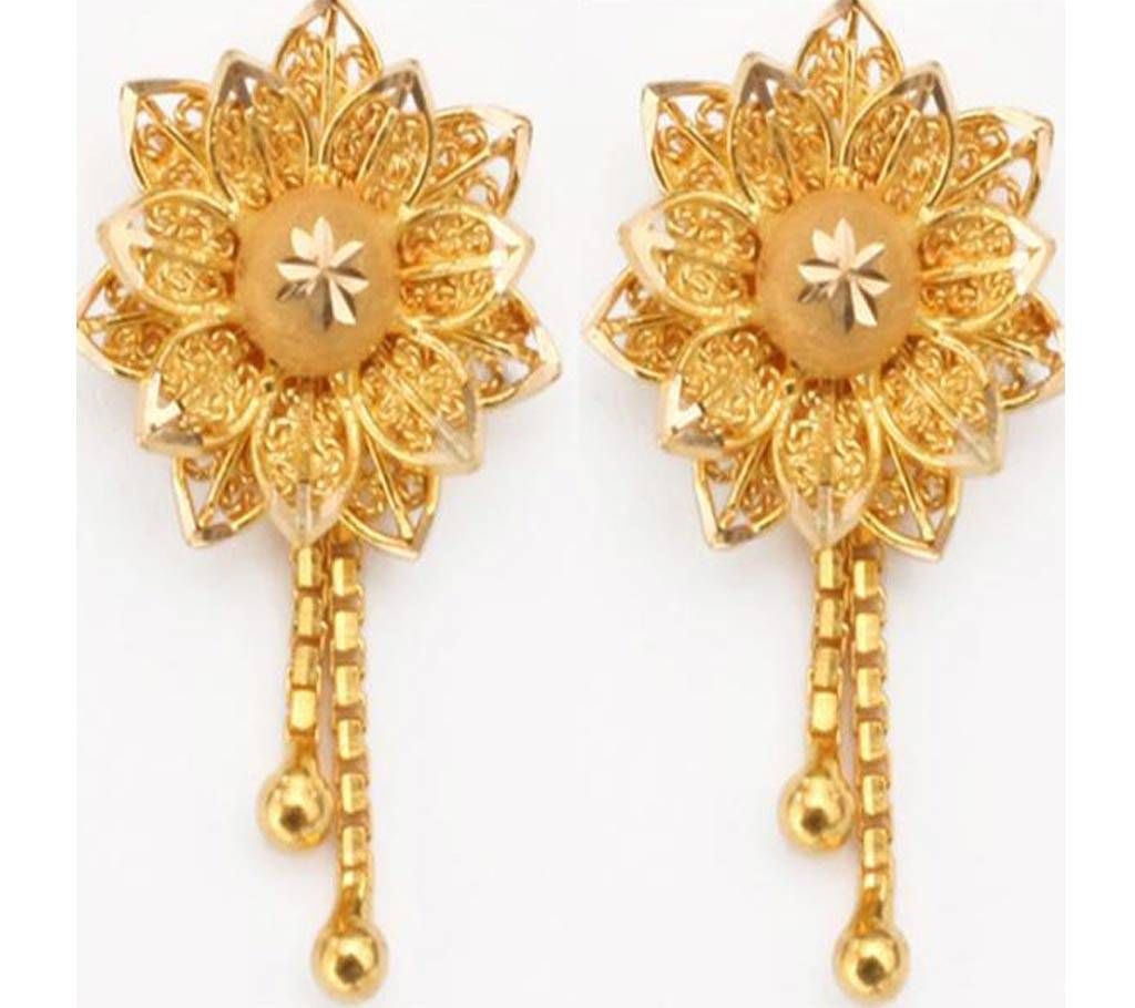 Gold Plated And Stone Earing Set For Women