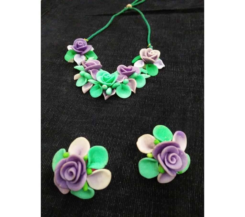 Ceramic Purple Jewellery set