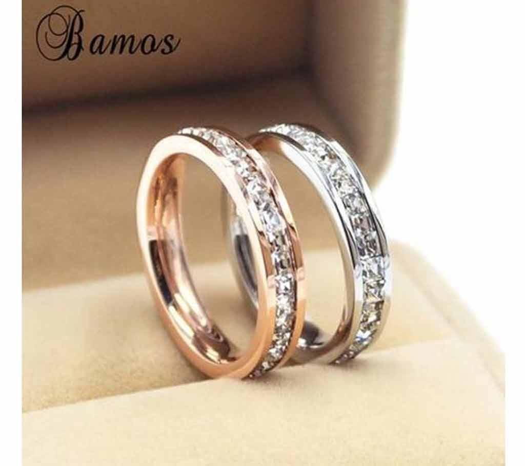 Golden & silver Alloy Finger Ring Couple