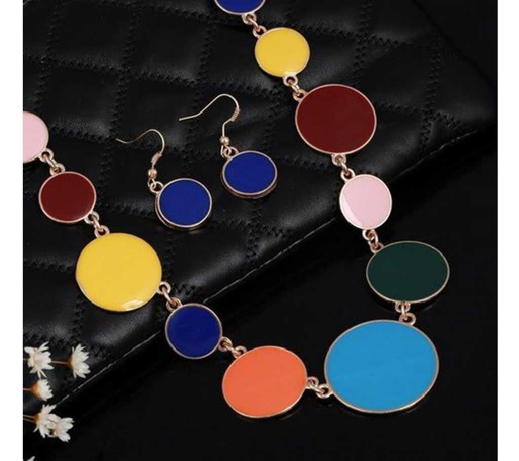 Coloring Coin Shape Necklace Set