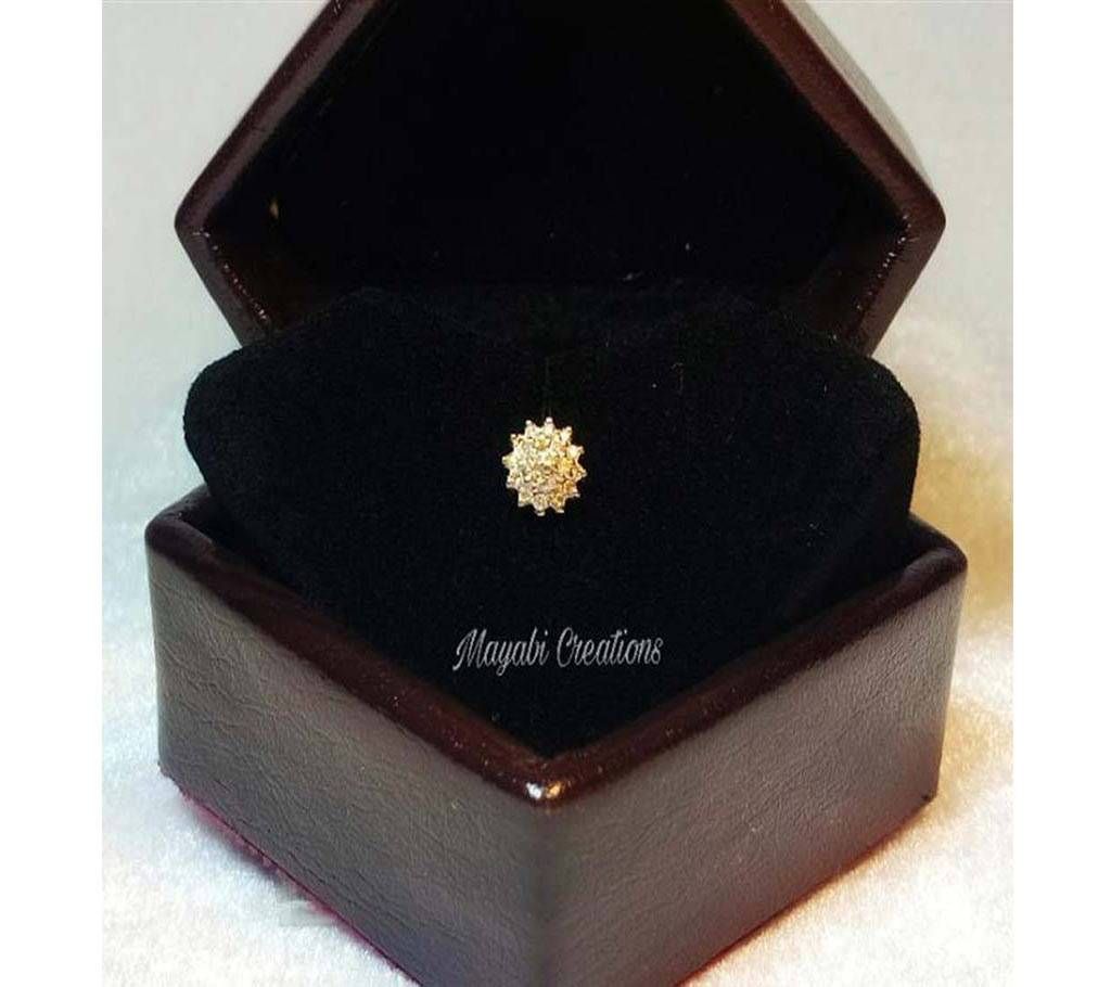 18k gold 19 diamonds nosepin