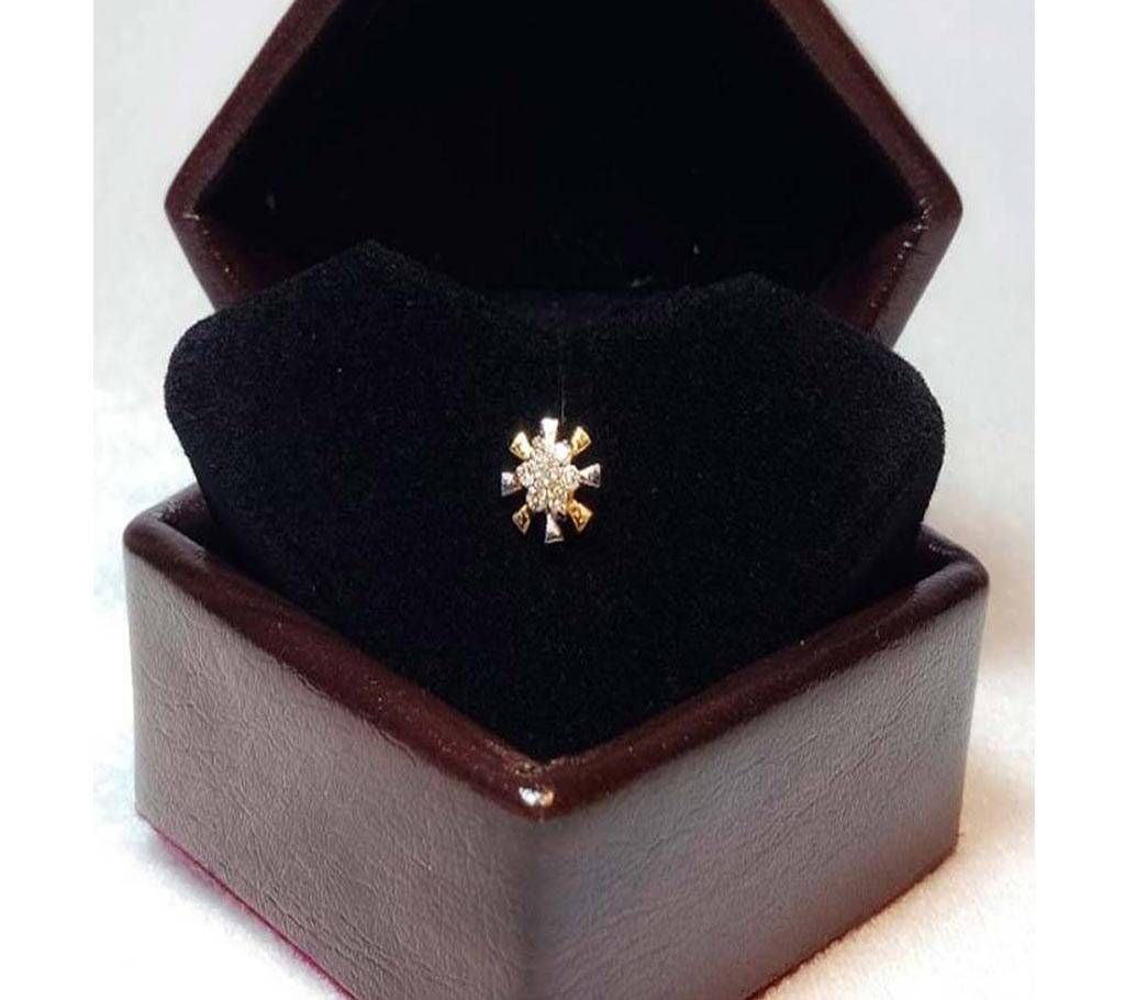 18k gold 7 diamonds nosepin