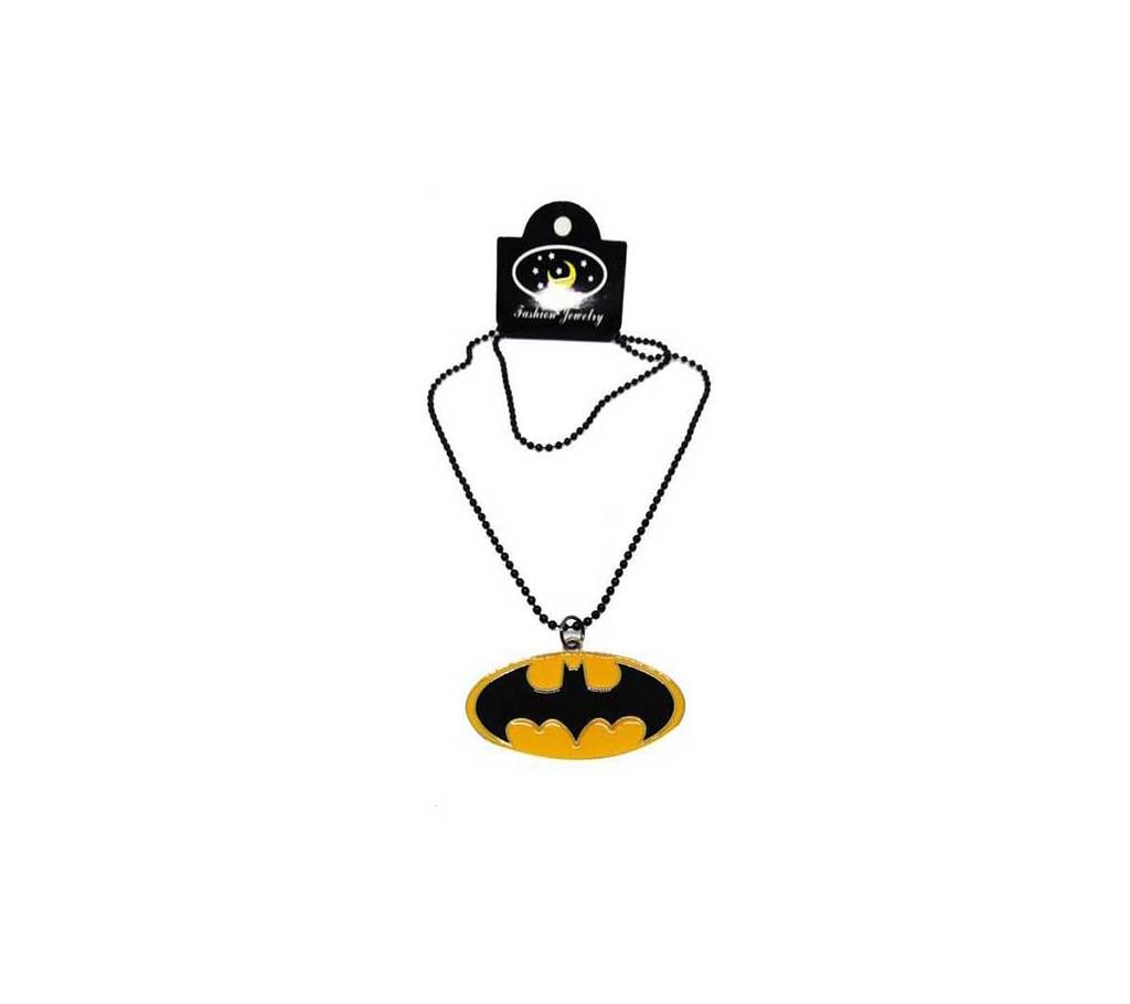 Batman Locket with Chain (Black with Orange)