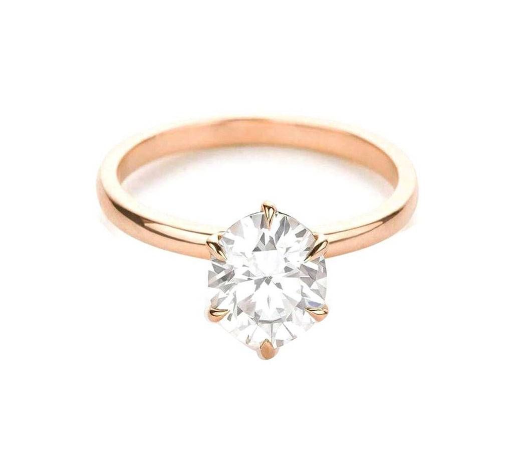 American diamond cut AD stone setting finger ring