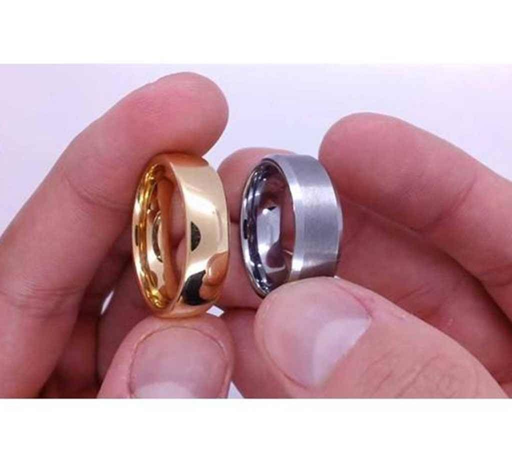 Silver & Golden Finger Ring for Couple