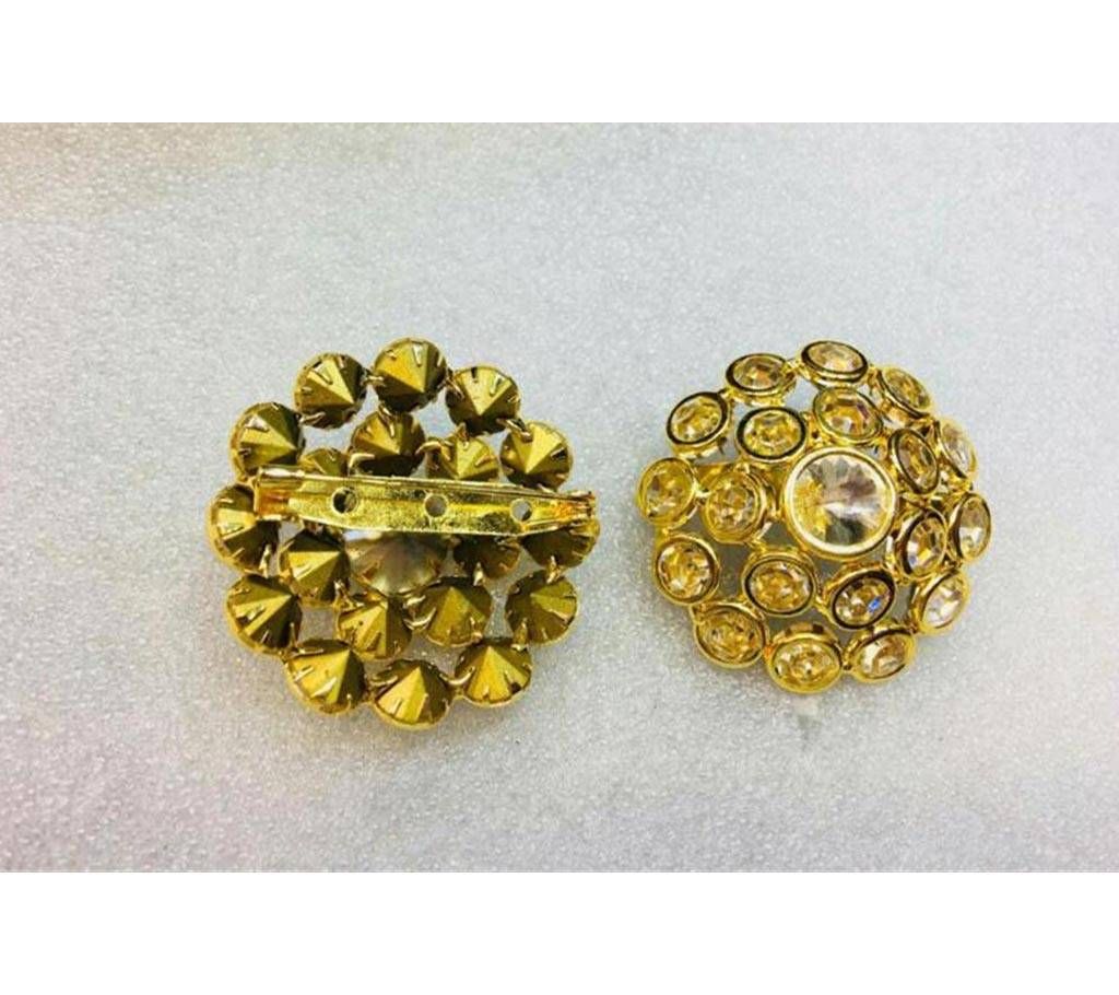 diamond cut Stone Crafted Brooch 