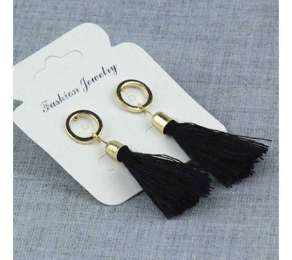 Black Tassel Earrings