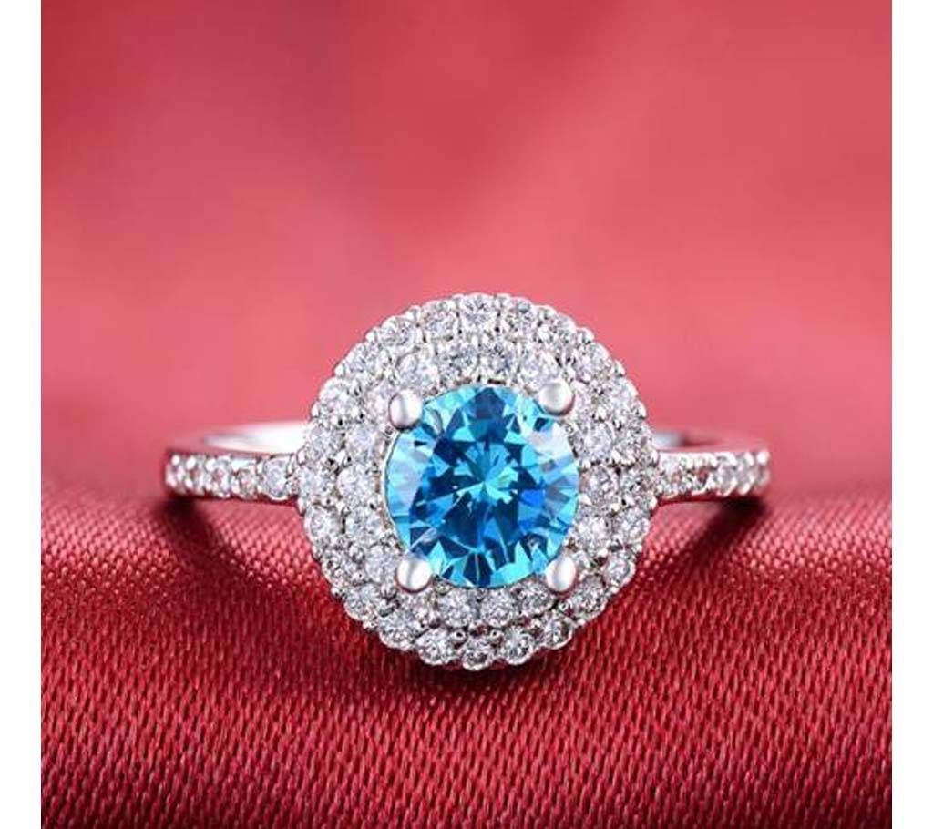 Ladies Silver Stone Setting Finger Ring