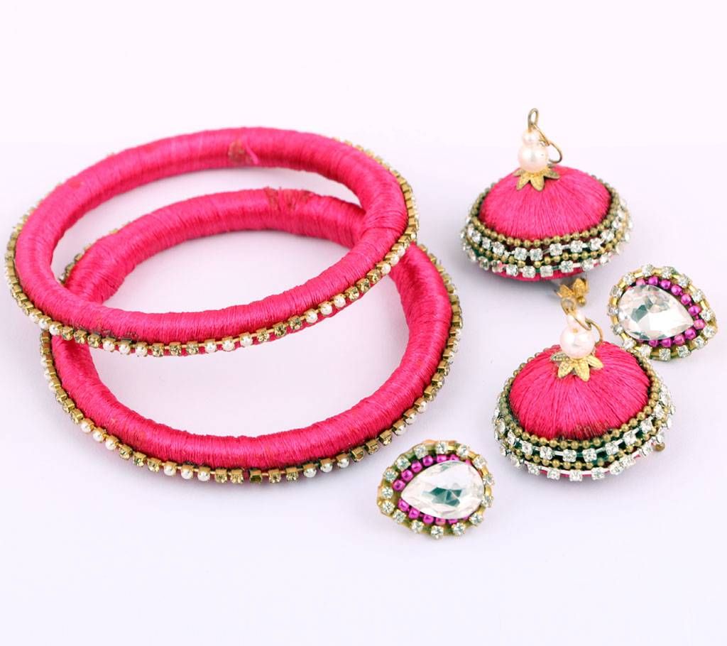 silk thread bangles & earrings