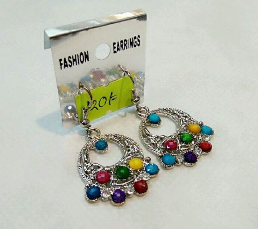 Zircon stone setting earrings