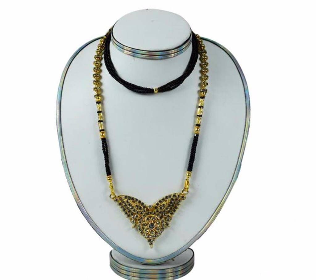 Stone Setting Double Layer Alloy Pendant