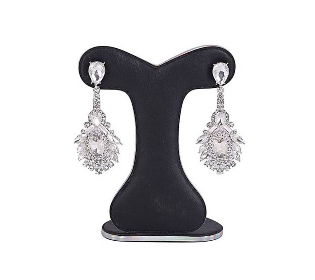 Silver Alloy Crystal Stone Ear Ring For Women