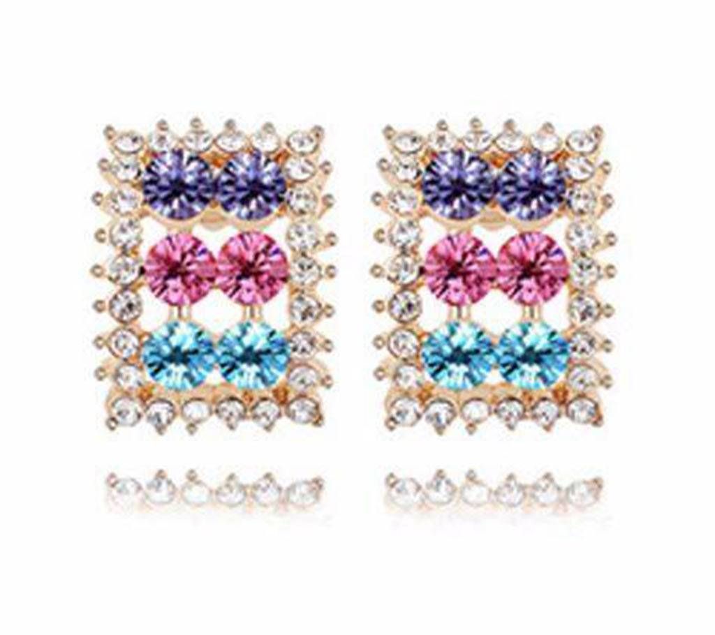Multi color Stone setting Earring