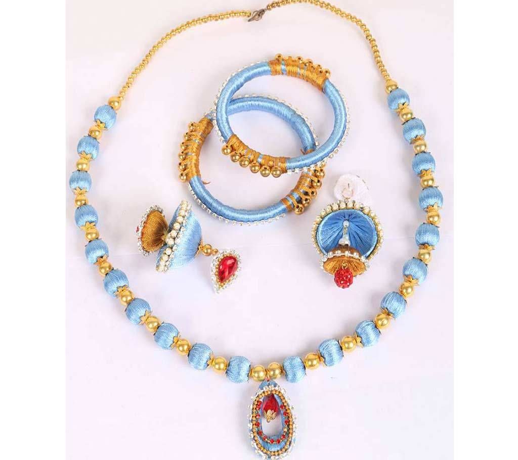 silk thread jewellery set 