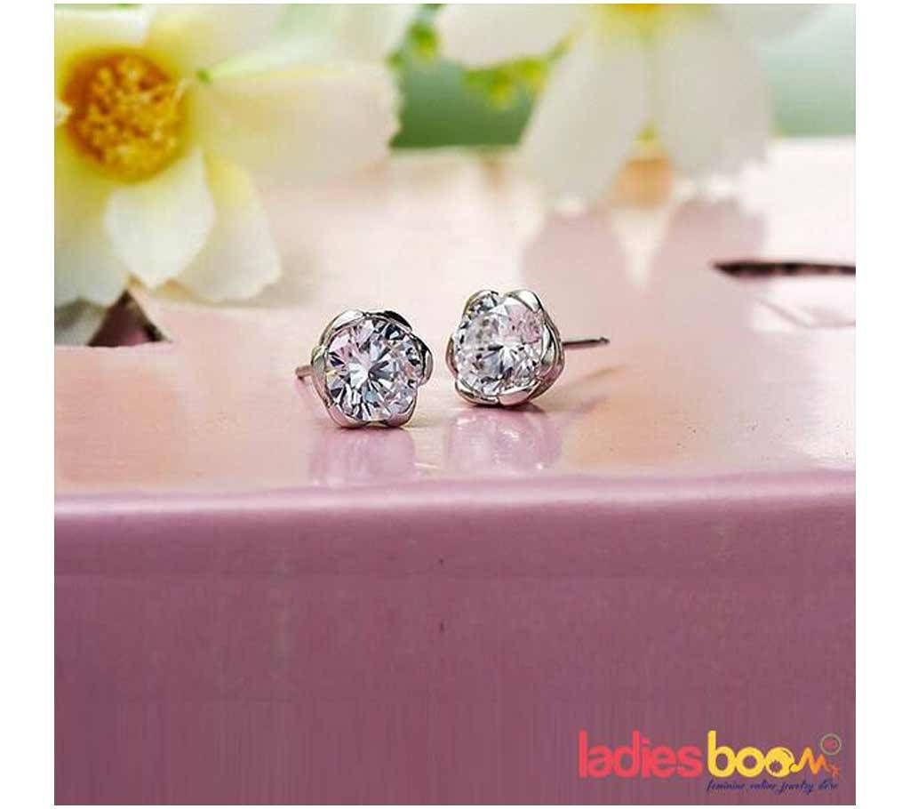 Plum Blossom Crystal Earrings
