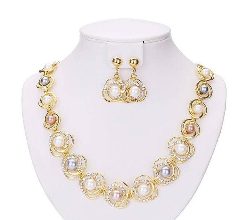 Mix Colour Simulation Pearl Jewellery Set