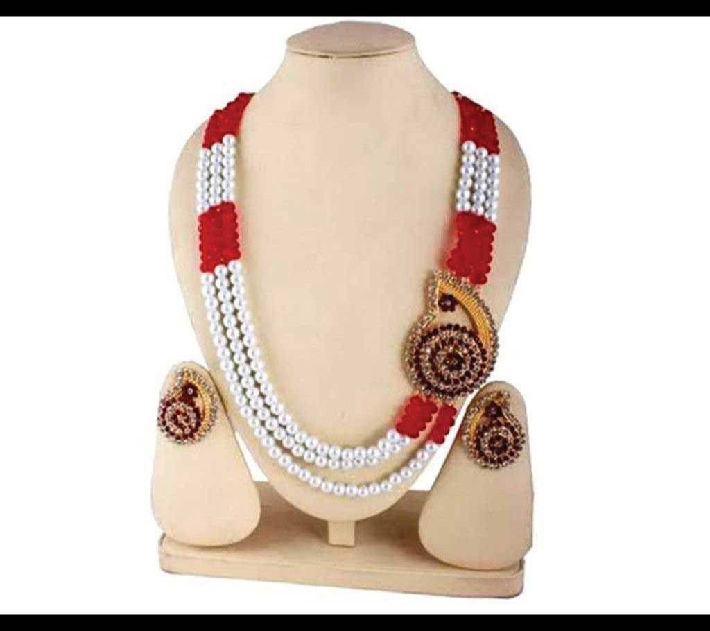 Ladies Artificial Pearl Necklace Set
