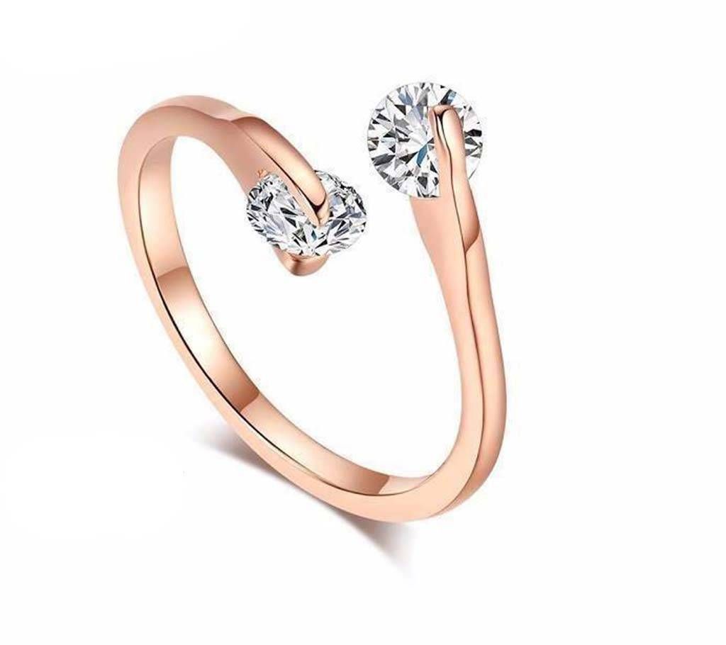 Double Fair Crystal Finger Ring