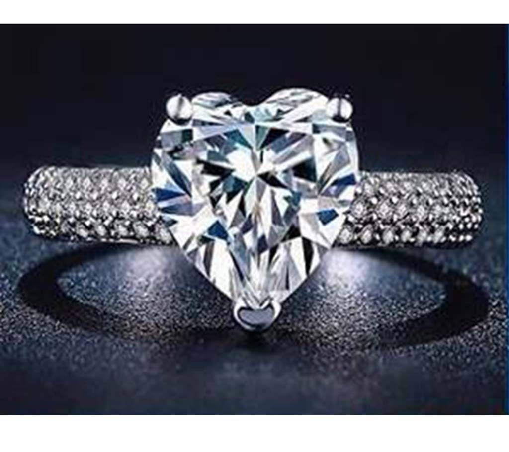 Vintage CZ Cut Heart shaped Rings
