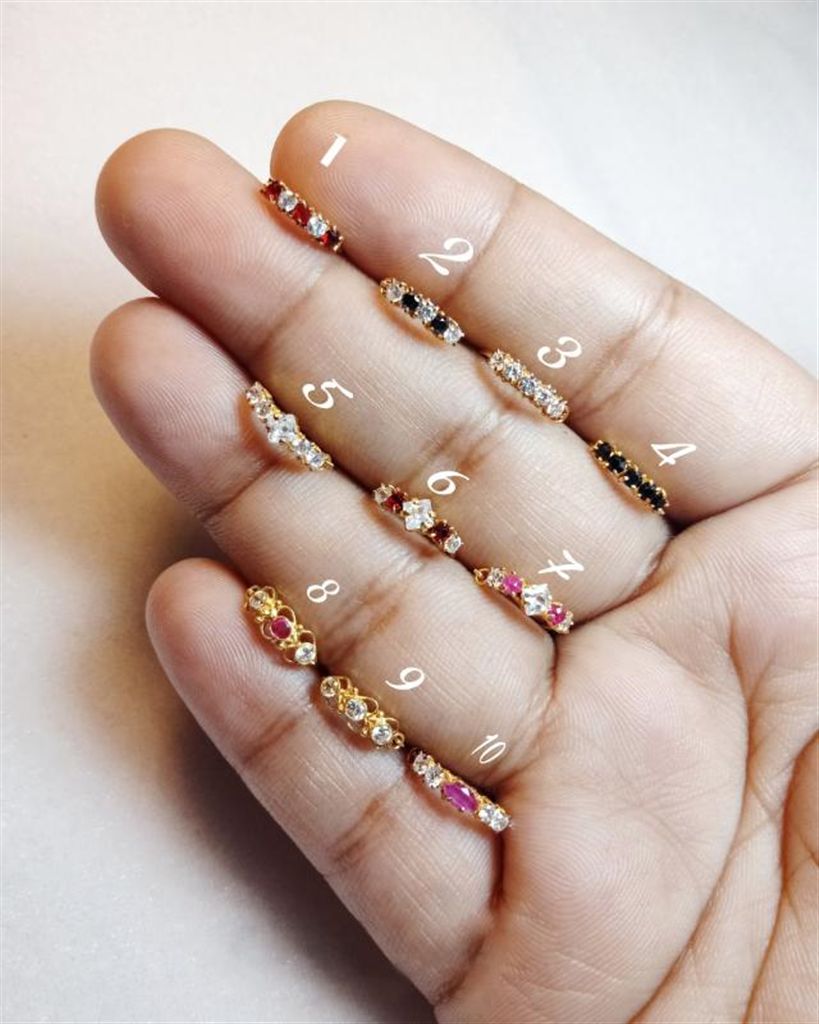 18k gold zircone stones noth