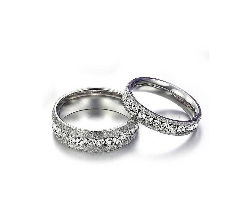 Silver Alloy Finger Ring For Couples