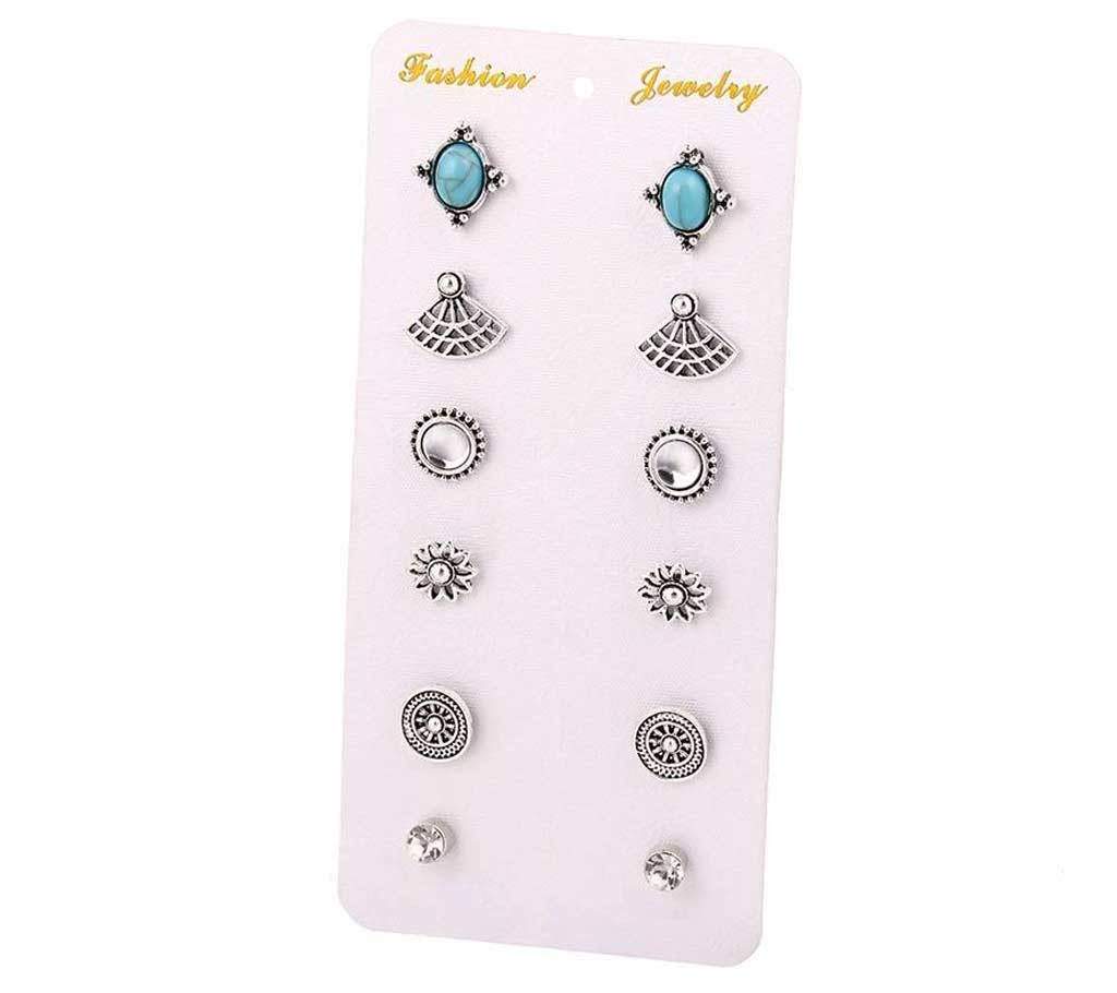 6 Pair Earrings Set