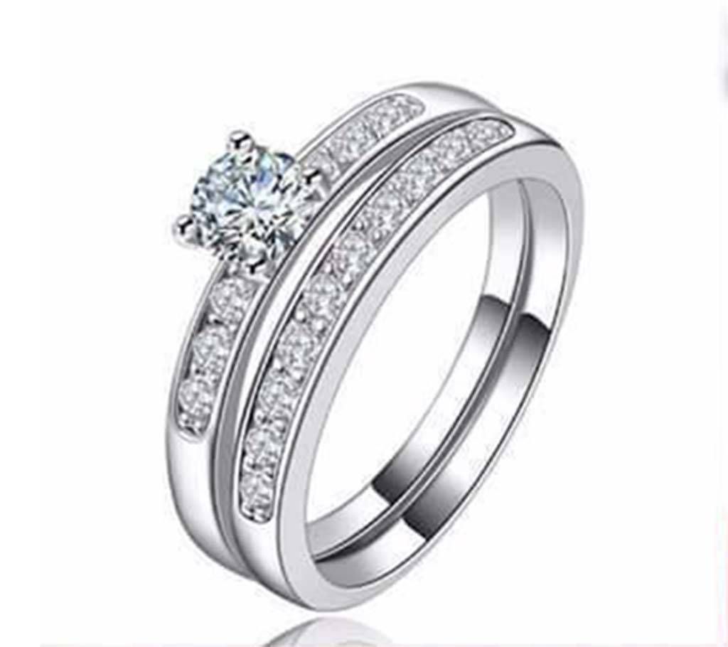Stone Setting Couple Finger Ring 