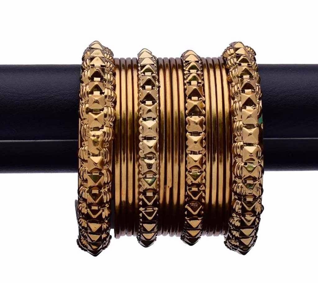Stone Setting Bangles - (4 Pcs)