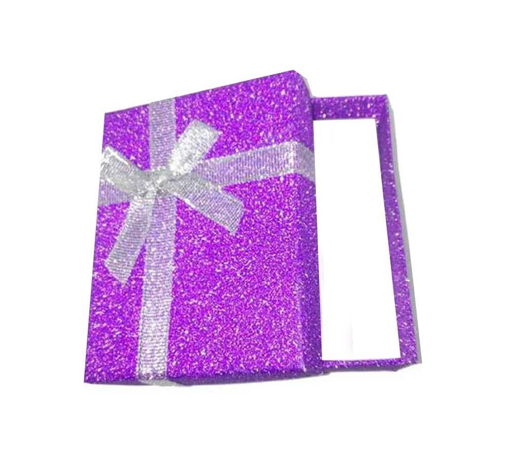 Glitter Gift Box for Jewelry Set (Purple)