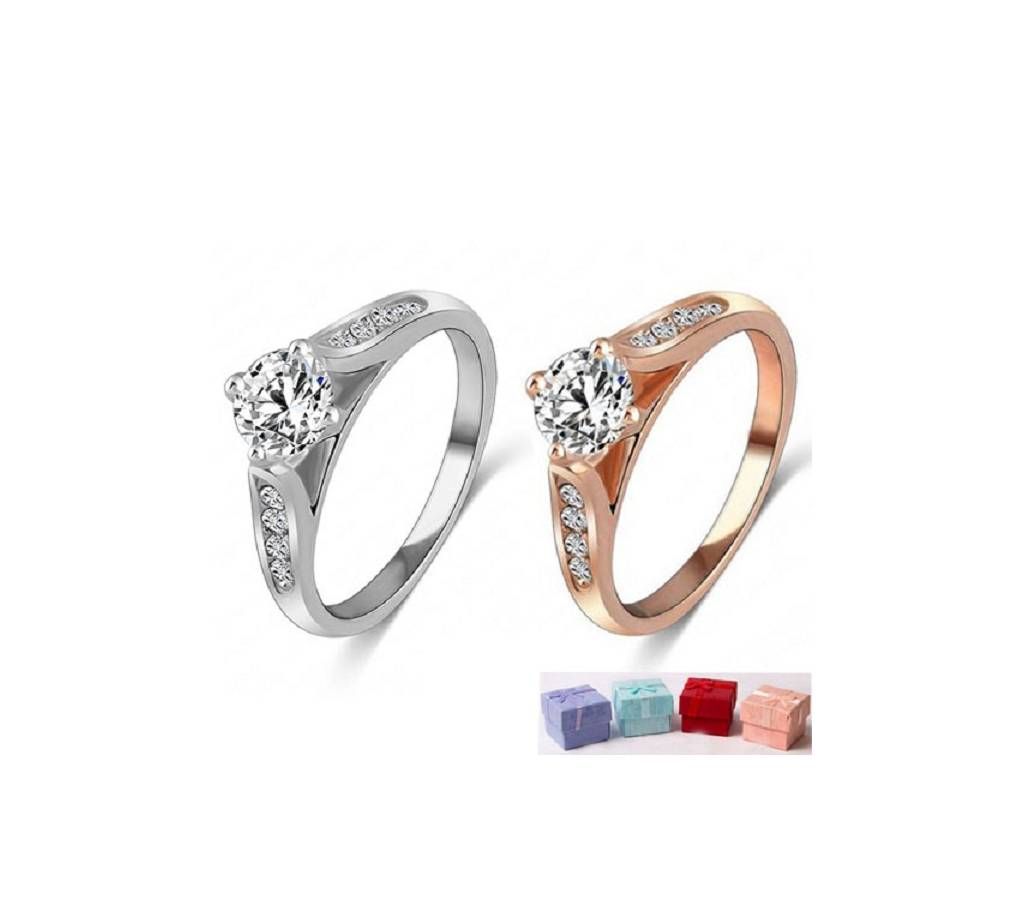 Women Zircon Gem Delicate ring Set