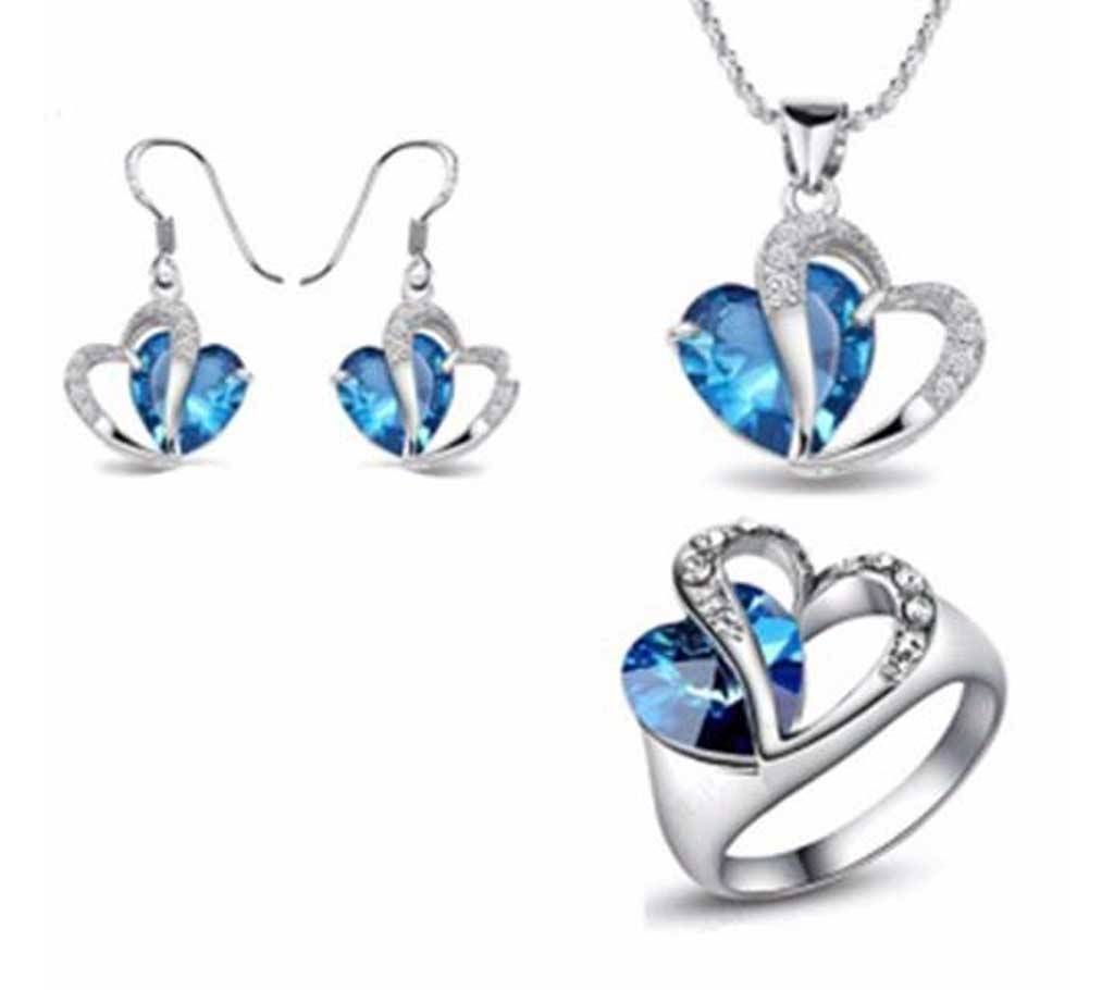 stone setting metal jewelry set 