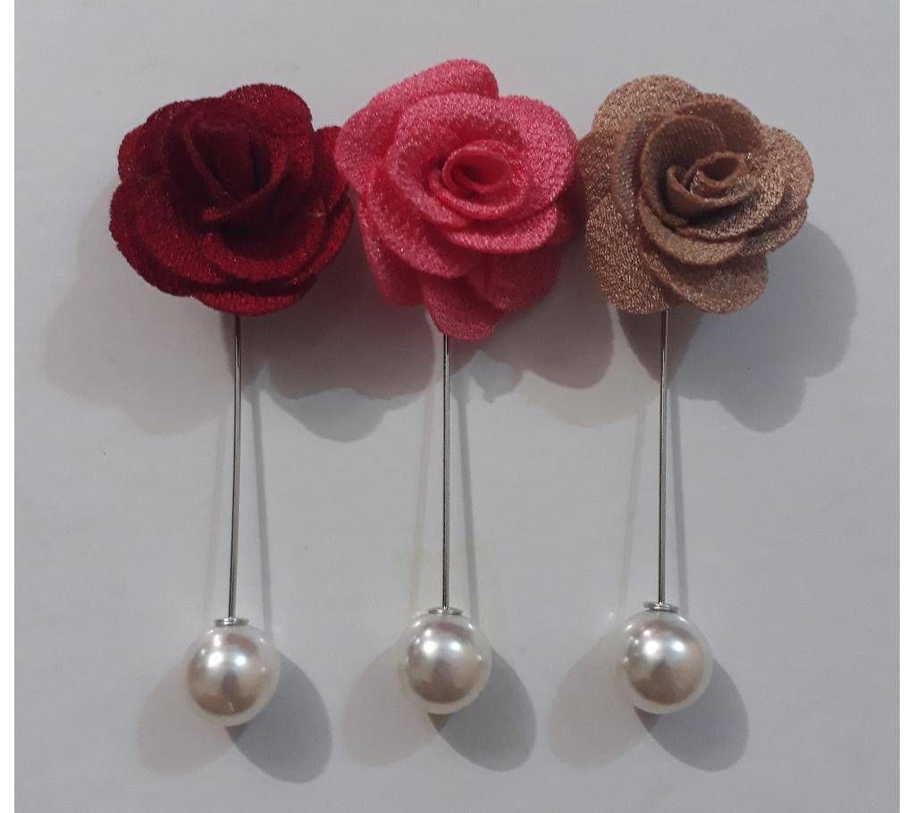 Floral Design Hijab Pin 3 Piece